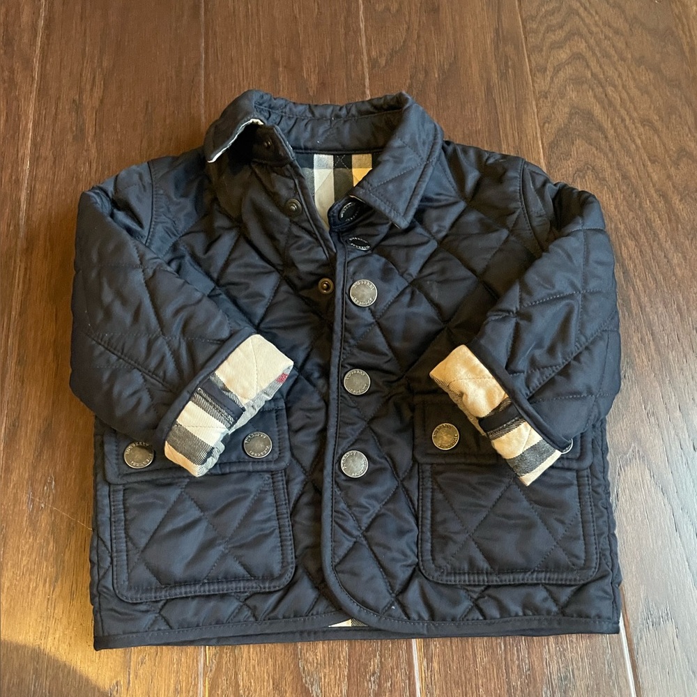 Infant Burberry Quilted Jacket.